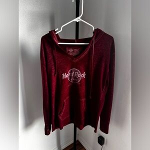 Hard Rock Cafe Burgundy Red  Hoodie
